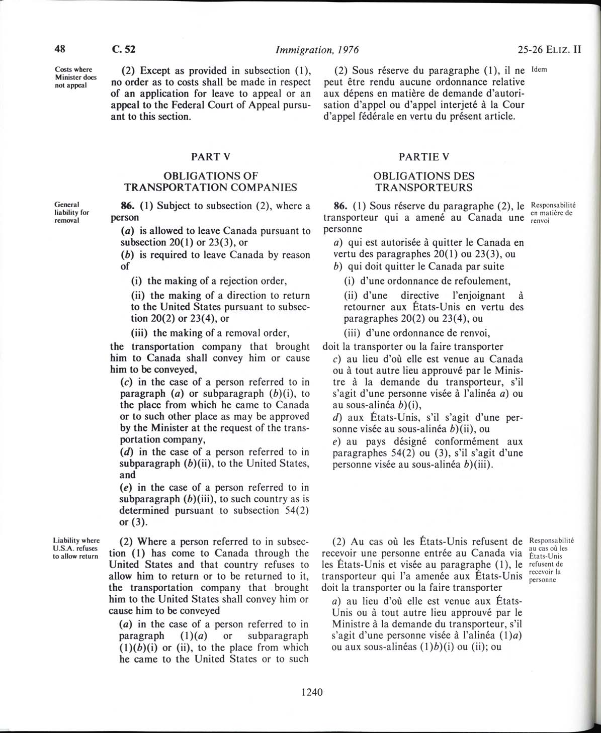 Page 1240 Immigration Act, 1976