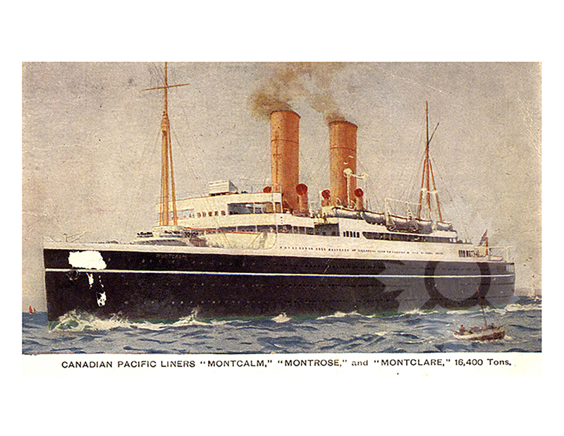 Colored photo of the ship Montclare (SS) (1921-1939) HMS (1939-1958)