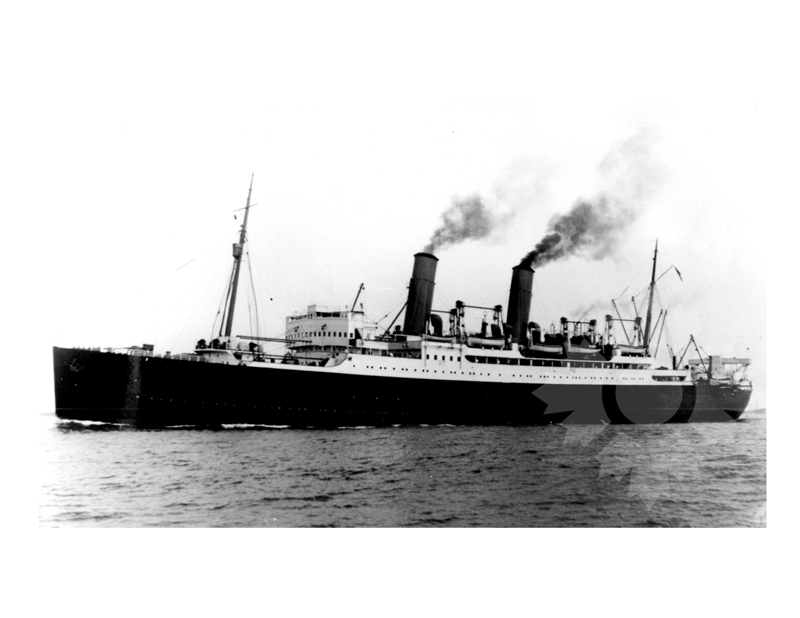 Black and White photo of ship Montclare (SS) (1921-1939) HMS (1939-1958)