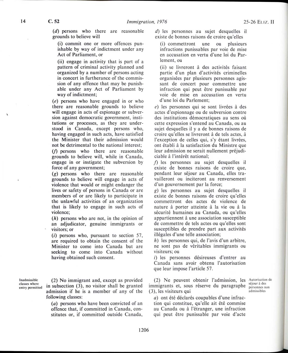 Page 1206 Immigration Act, 1976