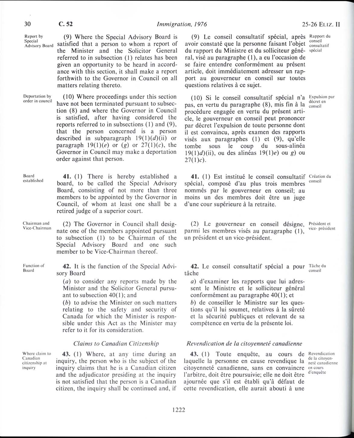 Page 1222 Immigration Act, 1976