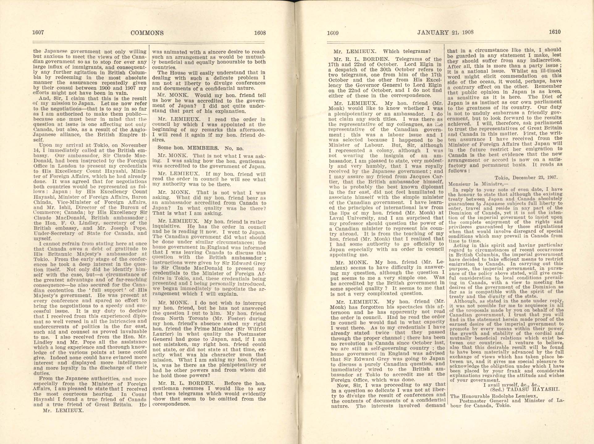 Page 1607, 1608, 1609, 1610 Gentlemen’s Agreement, 1908