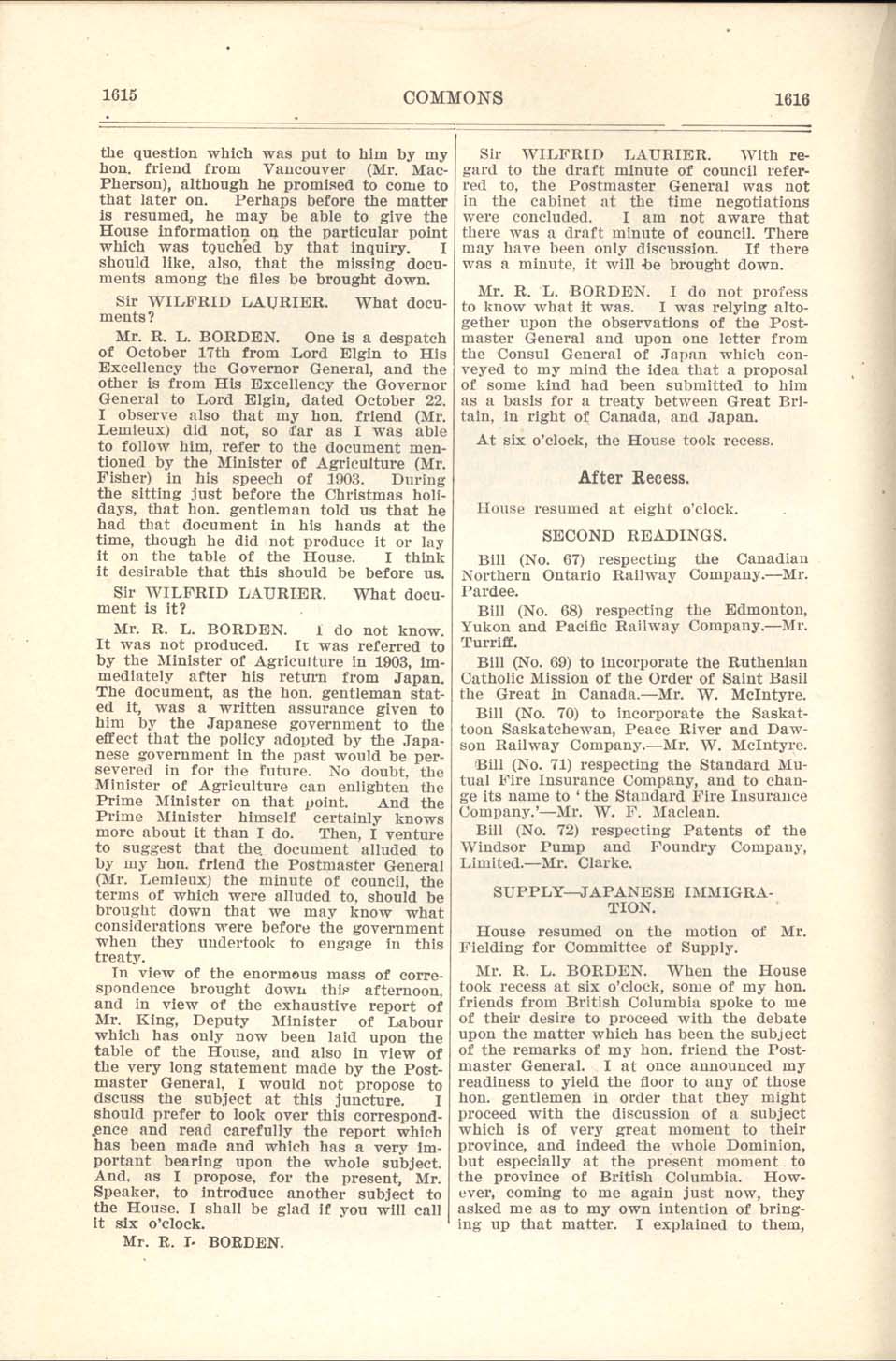 Page 1615, 1616 Gentlemen’s Agreement, 1908