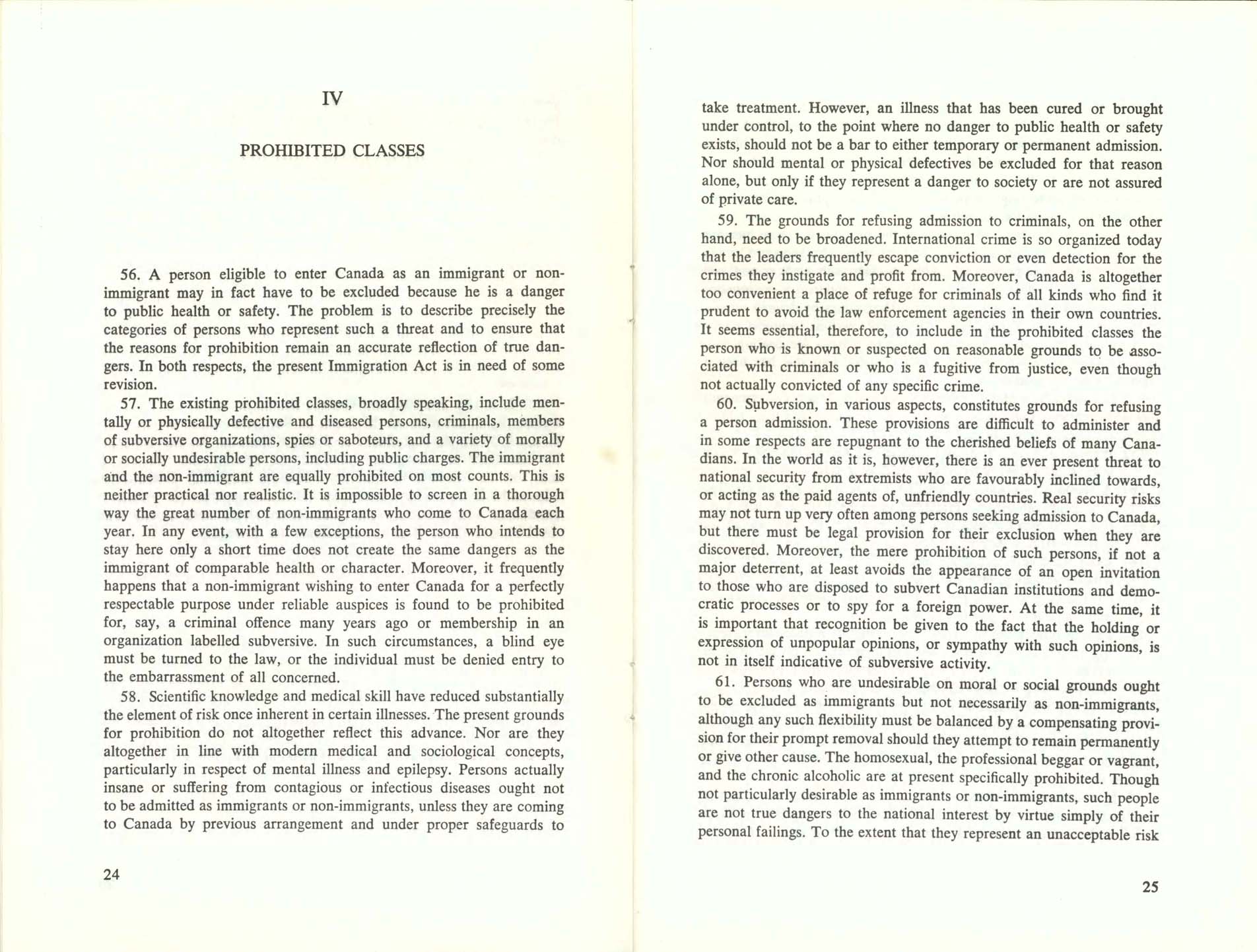 Page 24, 25 White Paper on Immigration, 1966