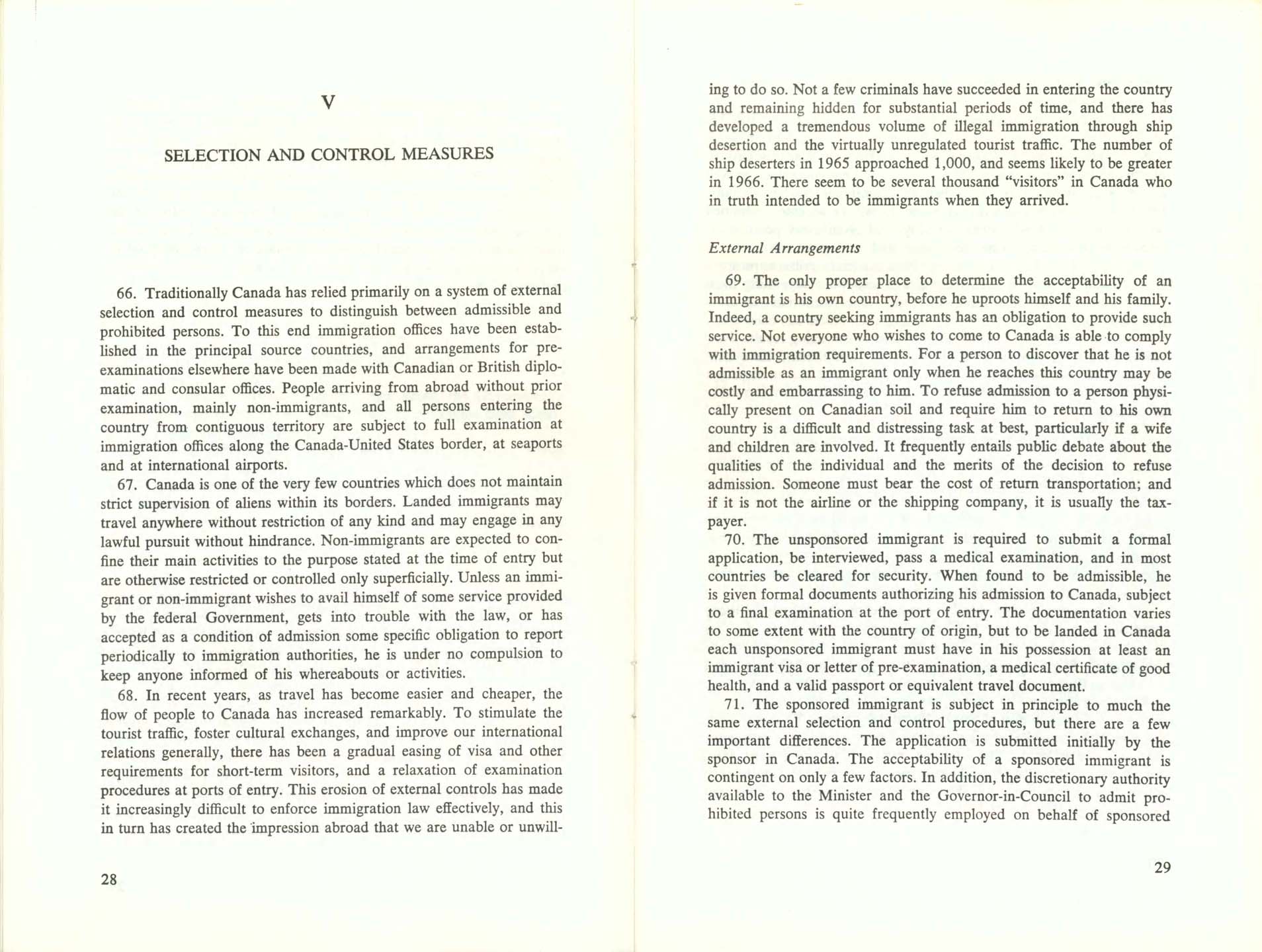 Page 28, 29 White Paper on Immigration, 1966