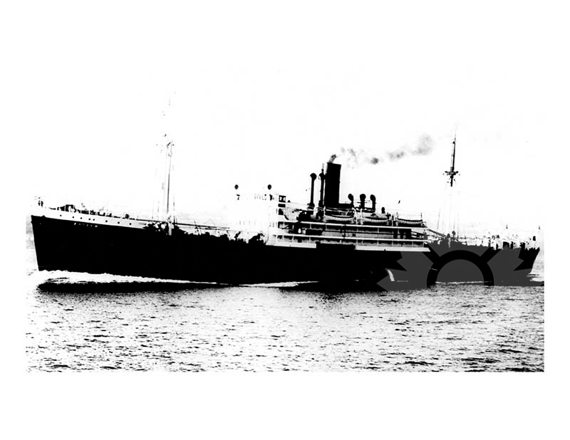 Photo en noir et blanc du navire Anselm III (MS)