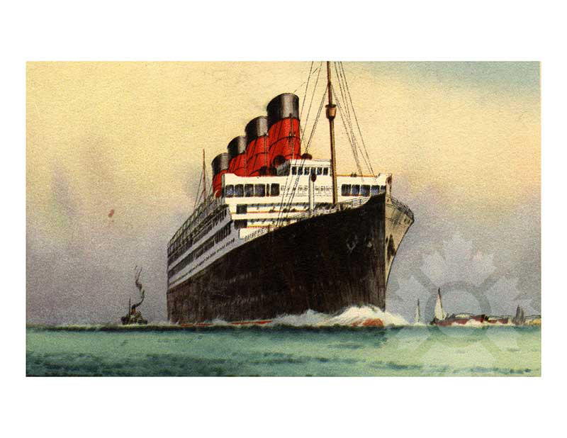 Colored photo of ship Aquitania (RMS)