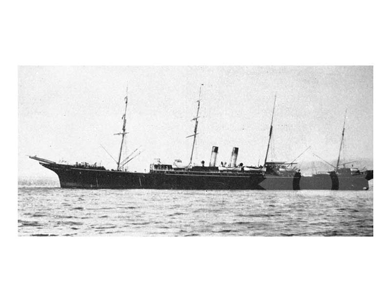 Black and white photo of the ship Arawa (SS)