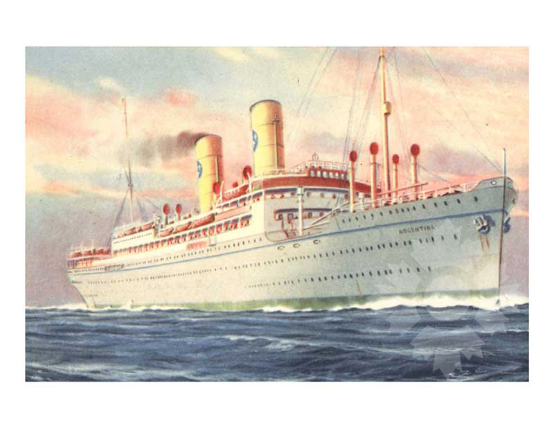 Colored photo of the ship Argentina (MS)