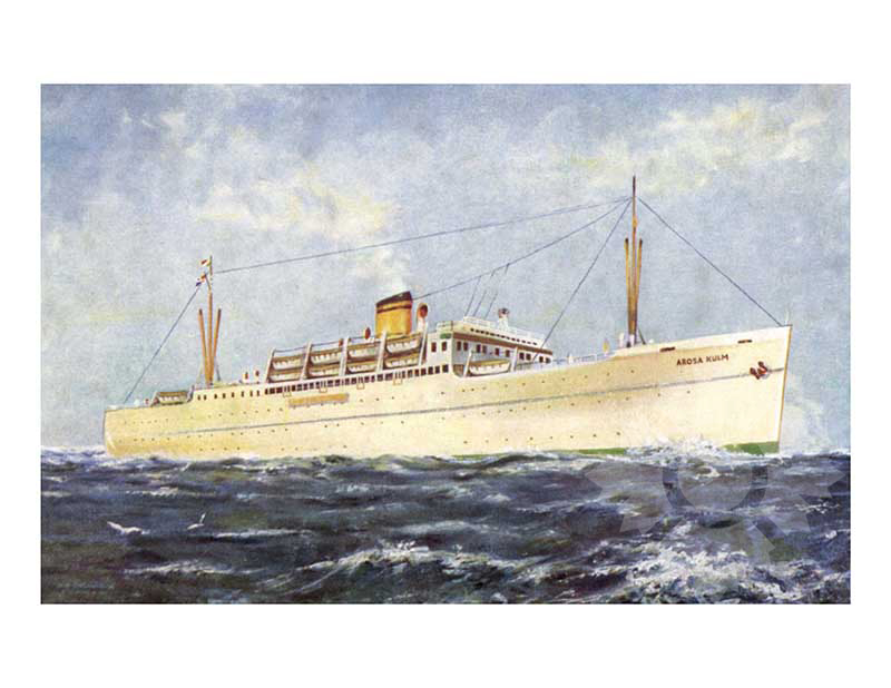 colored photo of the ship Arosa kulm (MS)