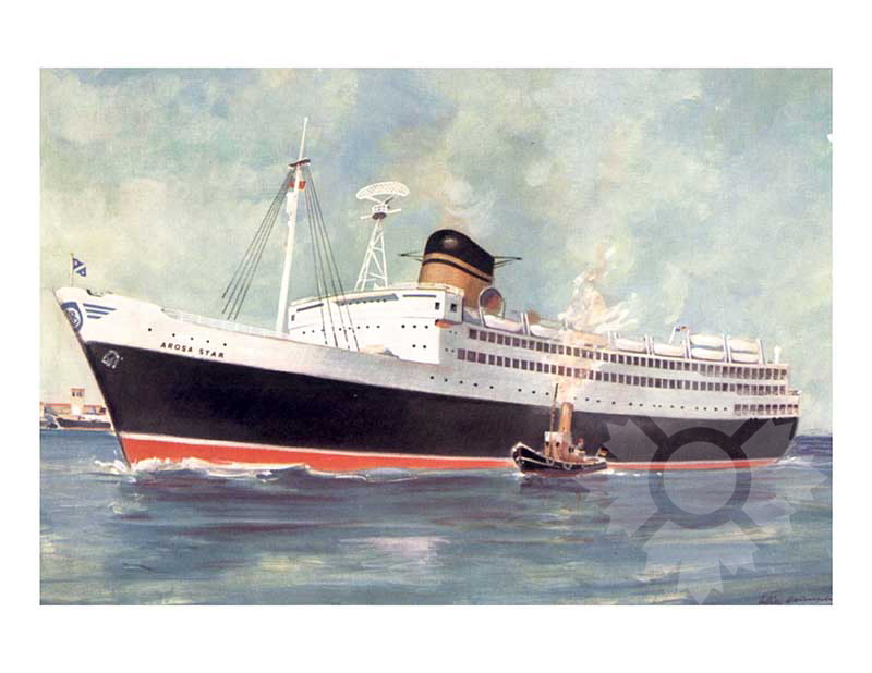 colored photo of the ship Arosa star (MS)