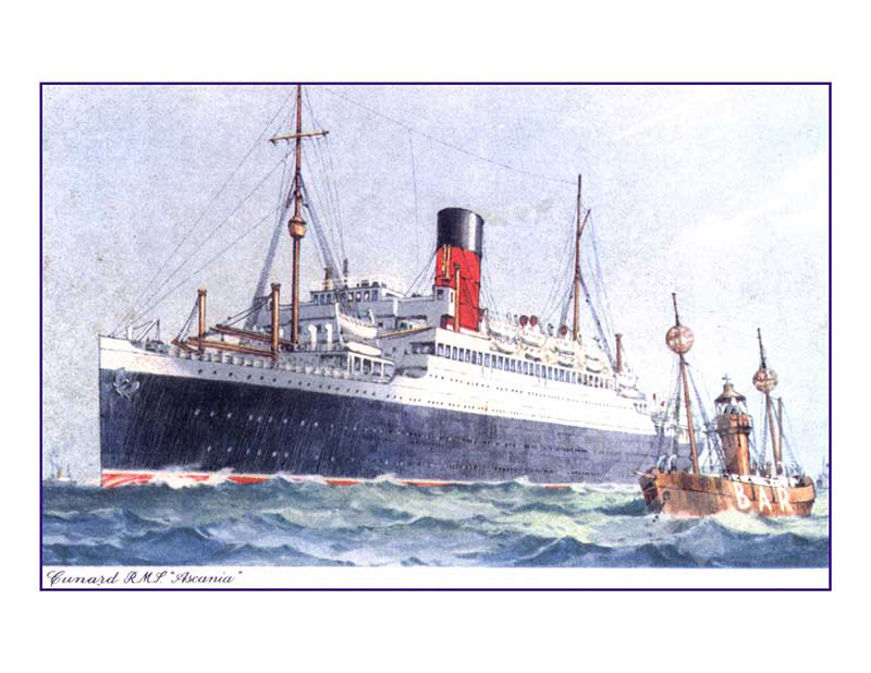 Colored photo of the ship Ascania II (RMS)
