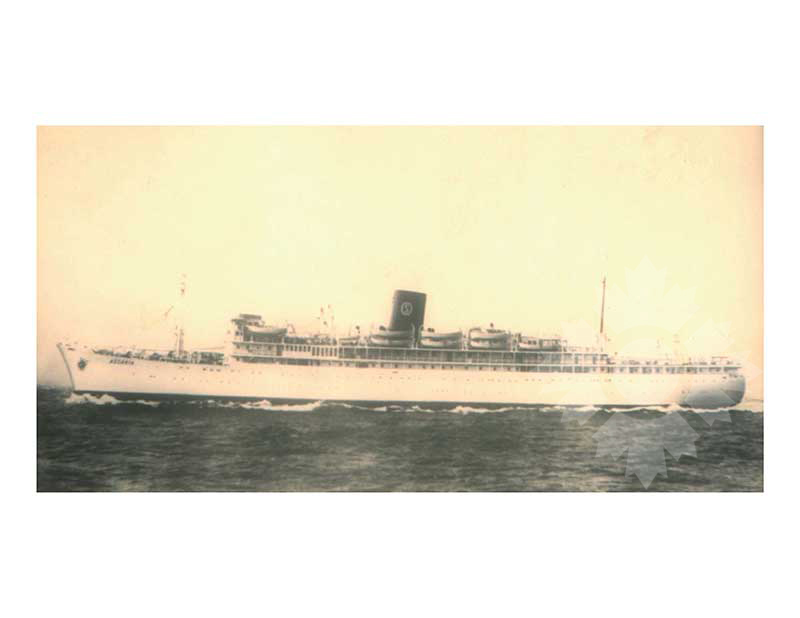 colored photo of the ship Ascania III (RMS)