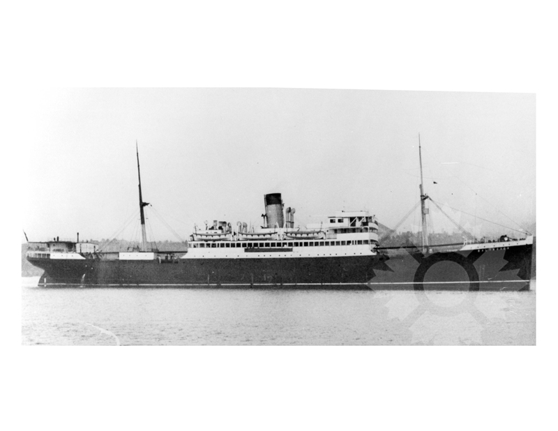 Black and white photo of the ship Baltrover (SS)