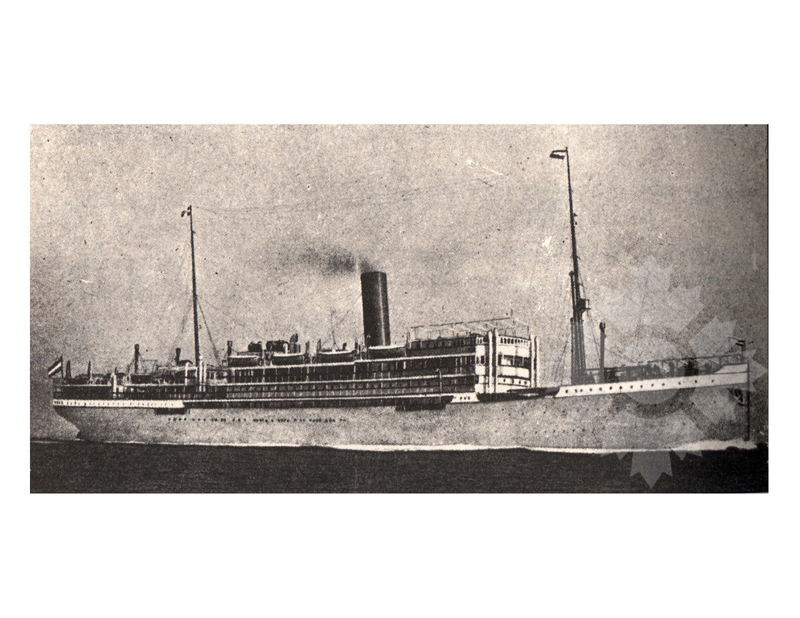 Black and white photo of the ship Insulinde (SS) (1914-1919)