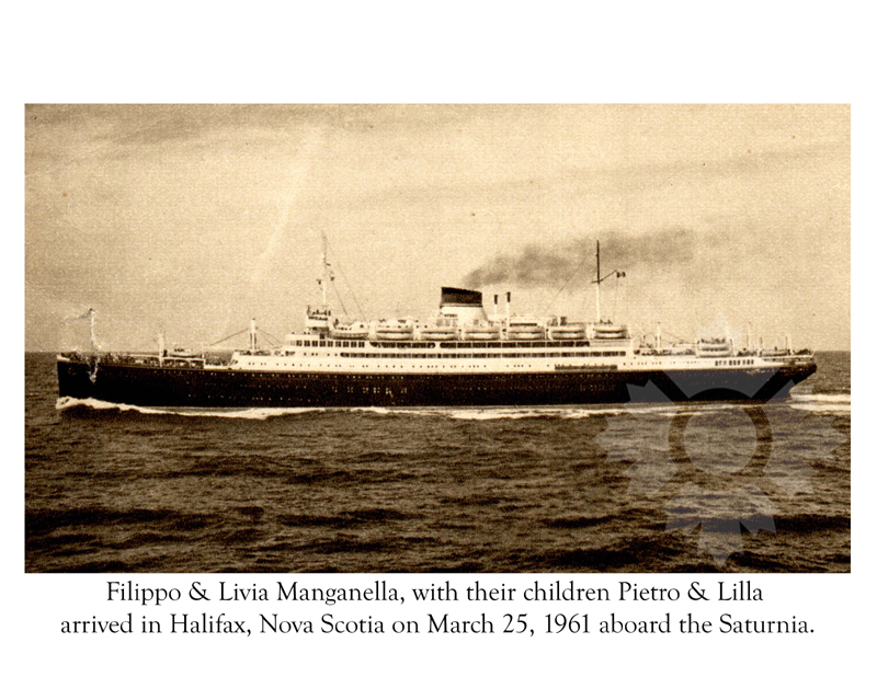 Black and white photo of the ship Manganella