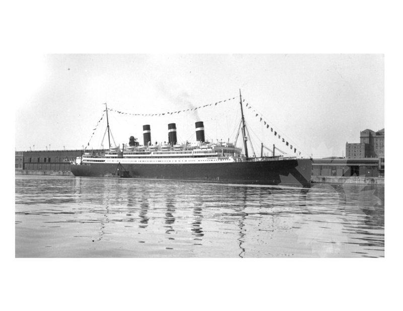 Black and white photo of the ship Belgenland (SS)