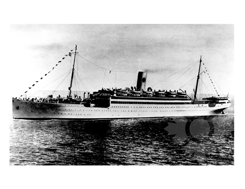 Black and white photo of the ship Brasil (SS)