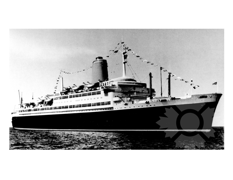 Black and white photo of the ship Bremen V (SS)