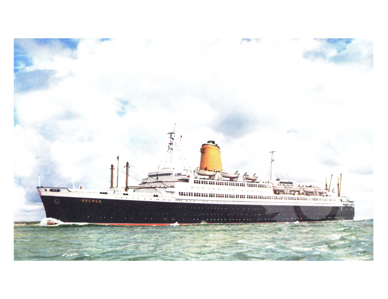 Colored photo of ship Bremen V (SS)