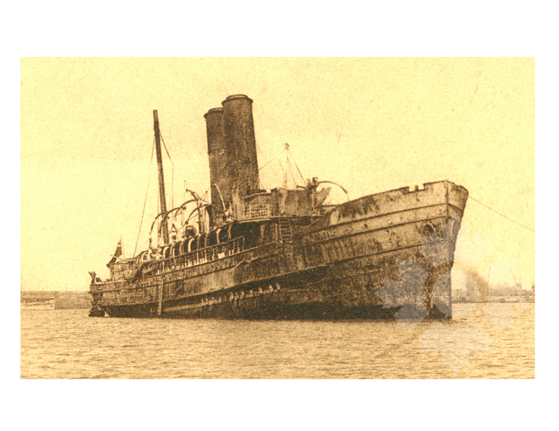 Colored photo of the ship Brussels (SS)