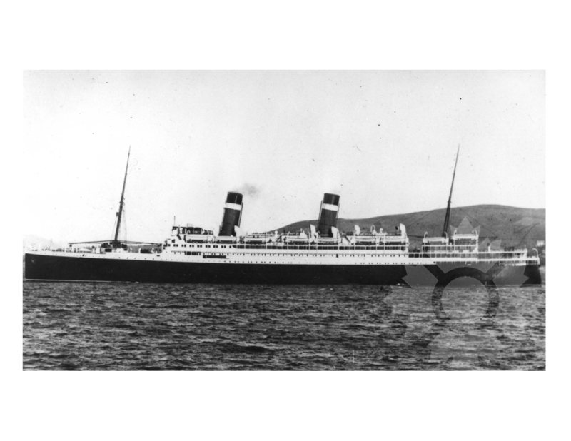 Black and white photo of the ship Calgarian (RMS)