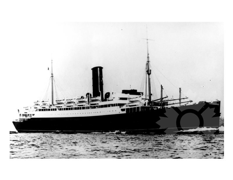 Black and white photo of the ship Cameronia II ( RMS)