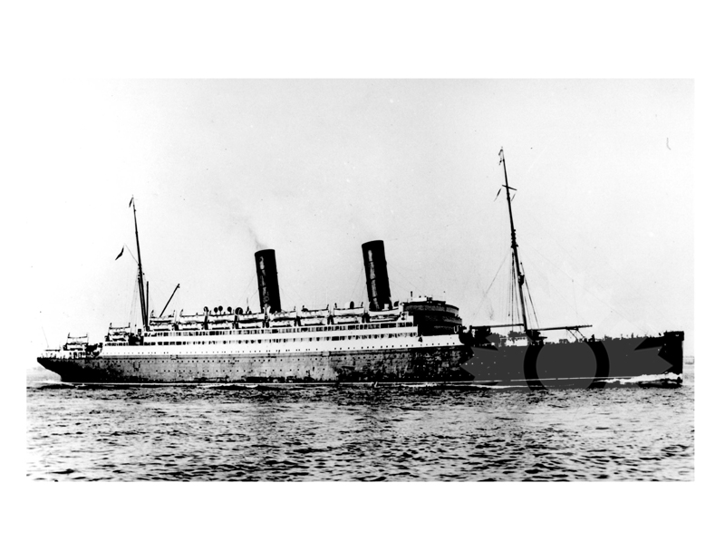 Black and white photo of the ship Caronia (RMS)
