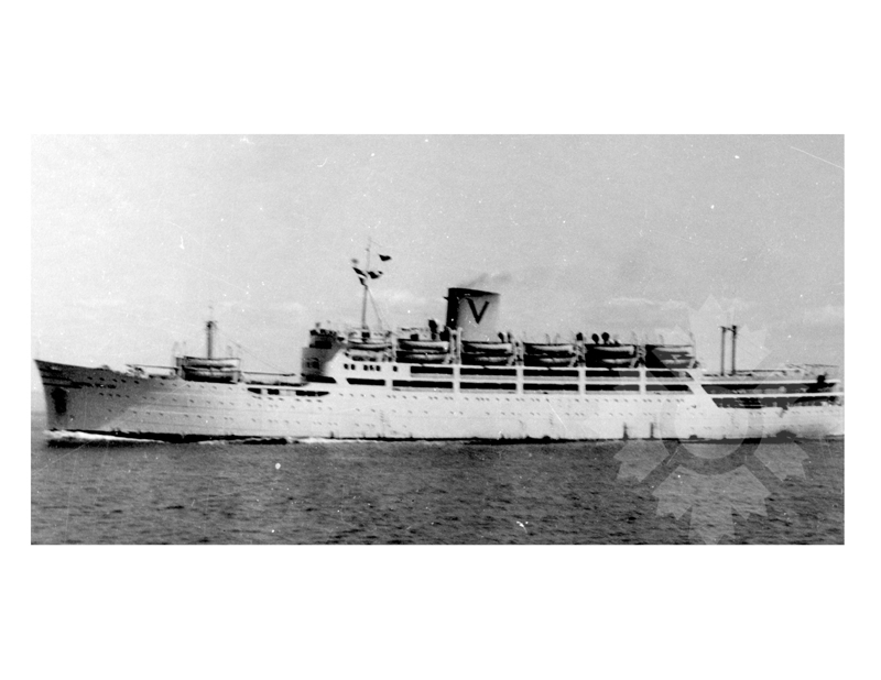 Black and white photo of the ship Castel Felice (SS)