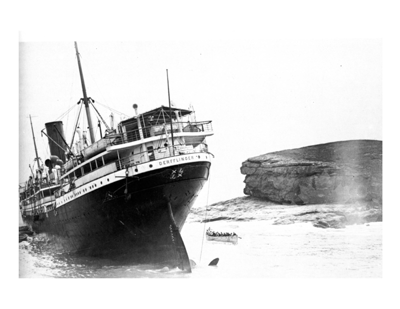 Black and white photo of the ship Derfflinger (SMS) (1908-1914 1923-1932) (huntsgreen 1914-1923)