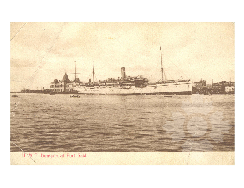 Colored photo of the ship Dongola (RMS) (1905-1926)