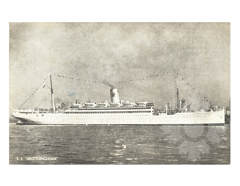 Black and White photo of ship Drottningholm C (SS) (1920-1940)