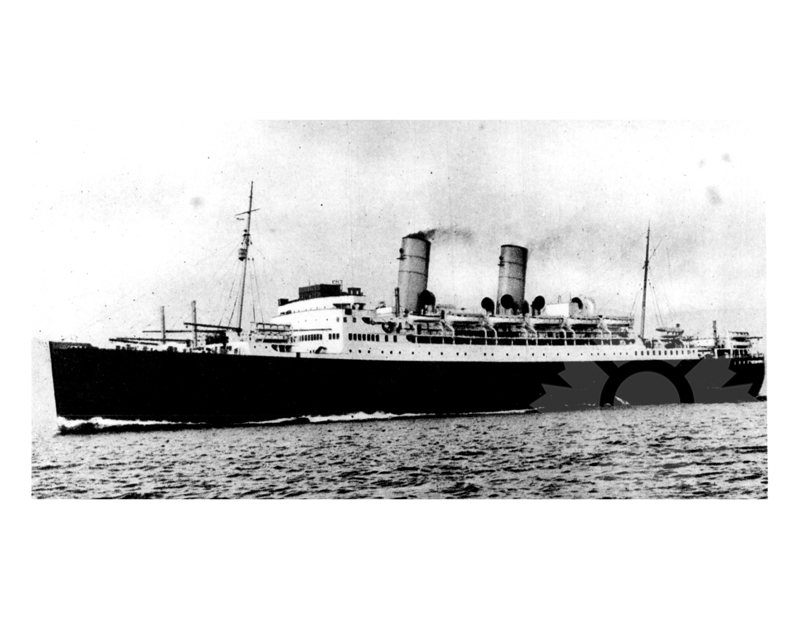Black and white photo of the ship Duchess of York (SS) (1928-1943)