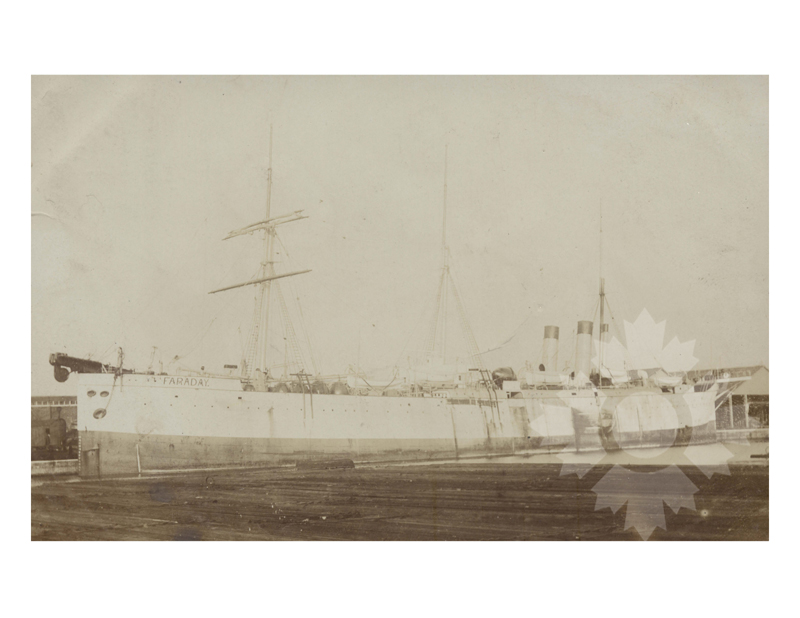 Black and white photo of the ship Faraday (CS) (1923-1941)