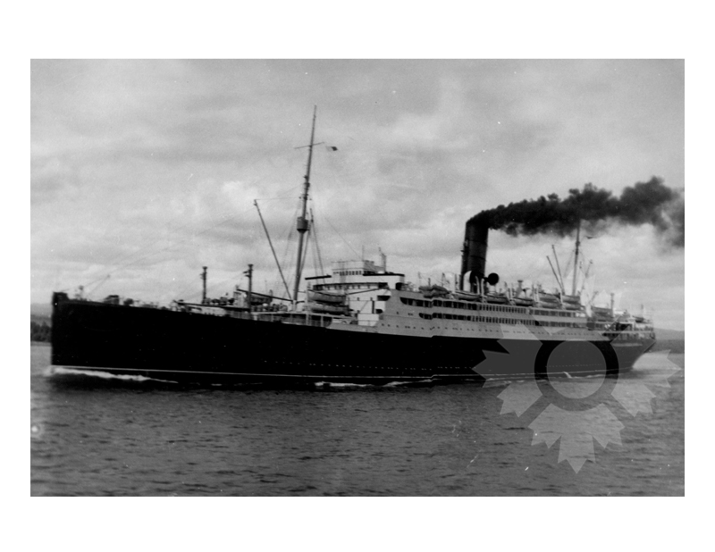 Black and White photo of ship Franconia II (RMS) (1923-1956)