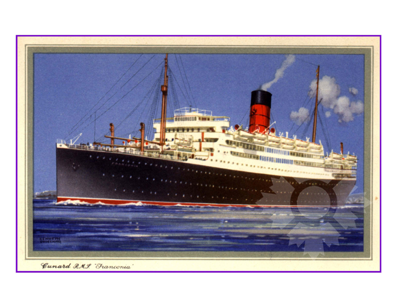 Colored photo of ship Franconia II (RMS) (1923-1956)