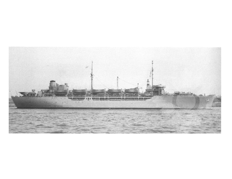 Black and white photo of the ship General Jh Mcrae (USS) (1944-1987)