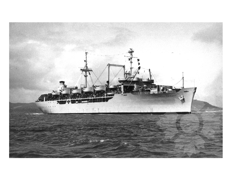 Black and white photo of the ship General WM Black (USS) (1944-1967)