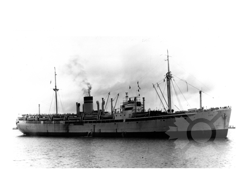 Black and white photo of the ship Goya (SS) (1949-1952)
