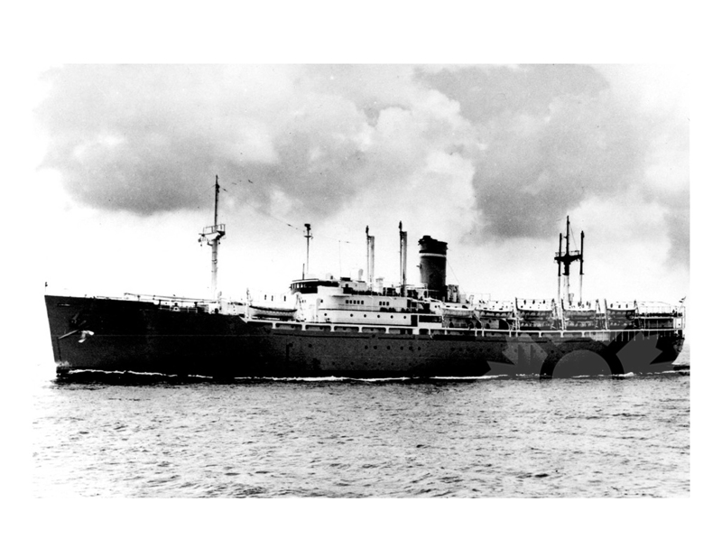Black and white photo of the ship Groote Beer (SS) (1947-1963)