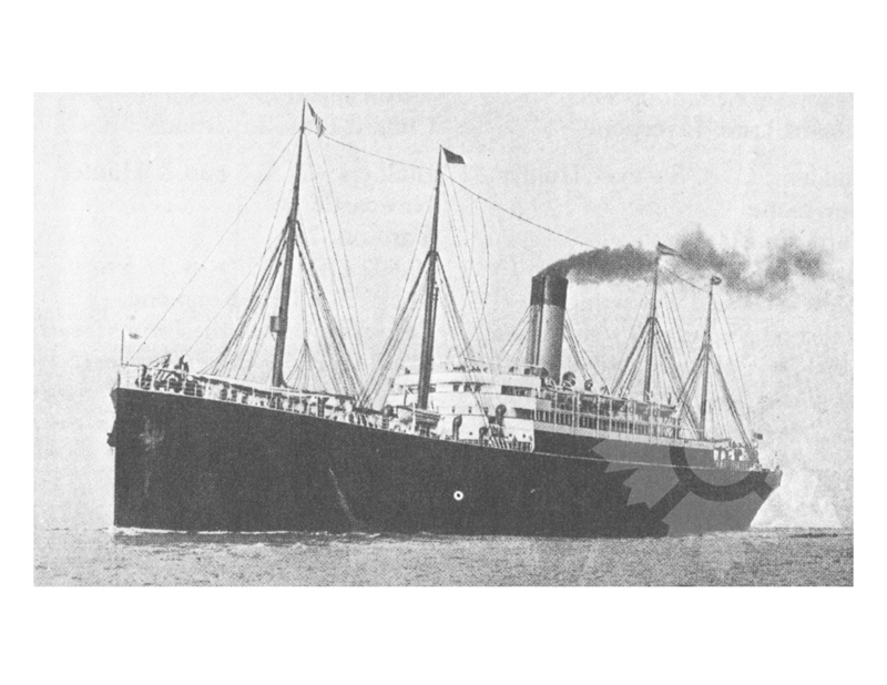 Black and white photo of the ship Hanoverian (SS) (1882-1885) DI2013.168.1