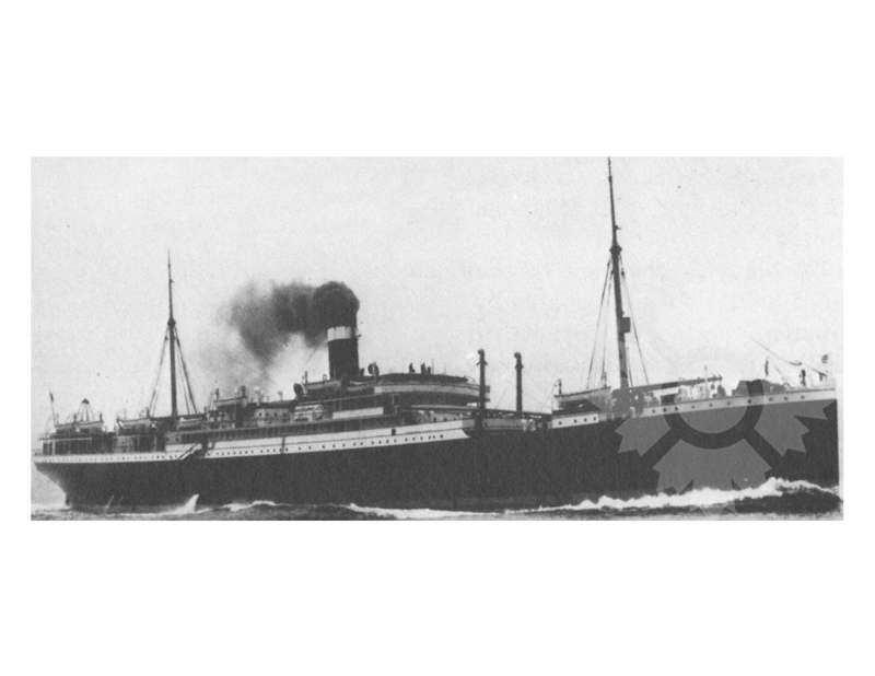 Black and white photo of the ship Hesperian (SS) (1908-1915)