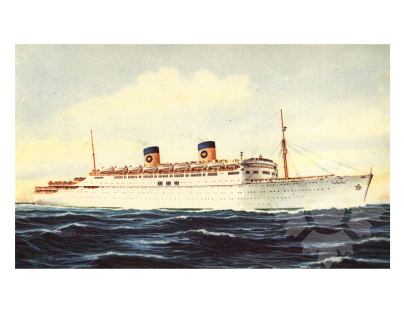 Colored photo of ship Homeric (SS) (1953-1974) DI2013.182.1