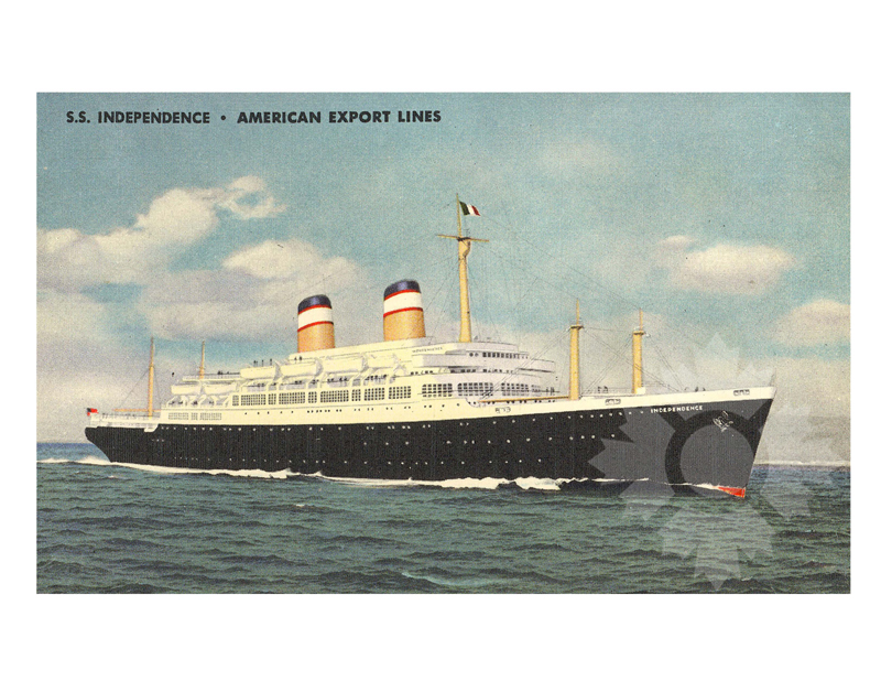 Colored photo of the ship Independence (SS) (1951-1974)