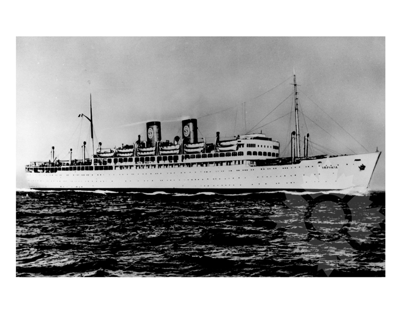 Black and white photo of the ship Irpinia (SS) (1929-1970)