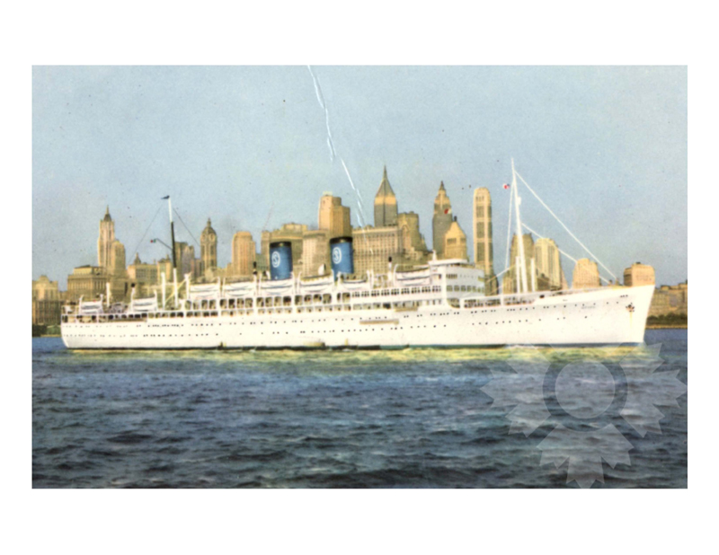 Colored photo of ship Irpinia (SS) (1929-1970)