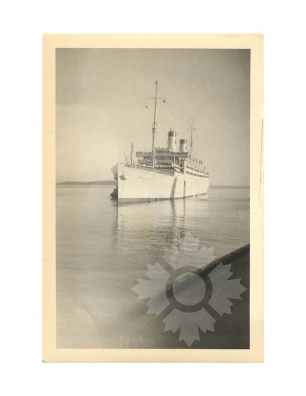Black and white photo of the ship Italia (MS) (1948-1964)