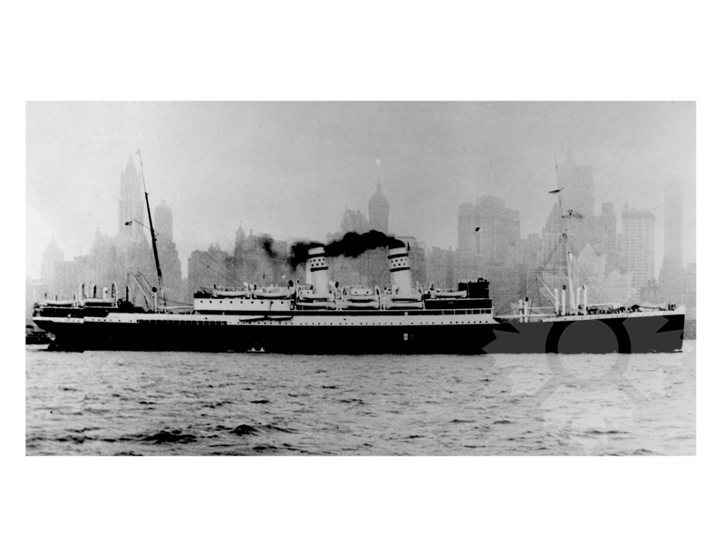 Black and White photo of ship Jerusalem (MS) (1953-1957)