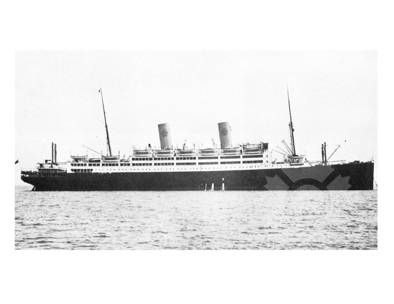 Black and white photo of the ship Kungsholm II (MS) (1928-1947)
