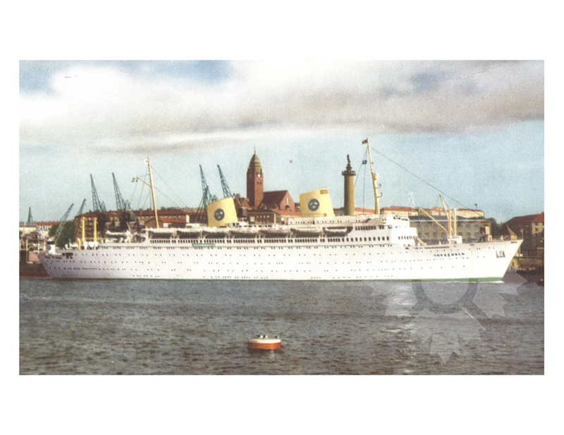 Colored photo of the ship Kungsholm III (MS) (1953-1985)